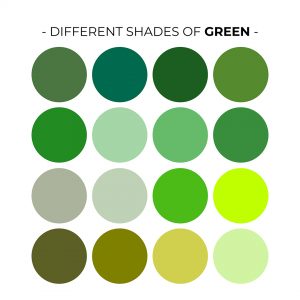 cores de tinta verde