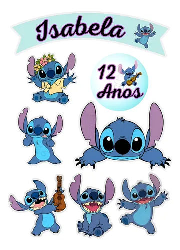 Topos de Bolo Stitch em Biscuit: Durabilidade e Personalização