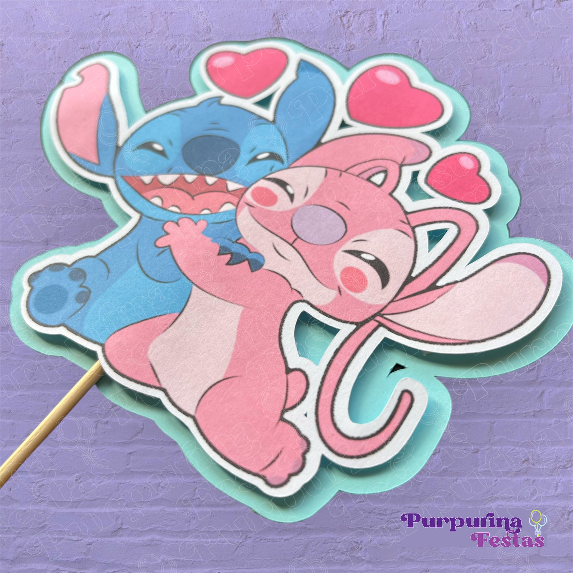 Stitch e Angel: Ideias Criativas para Topos de Bolo Temáticos