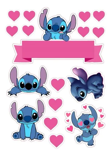 topo de bolo stitch para imprimir