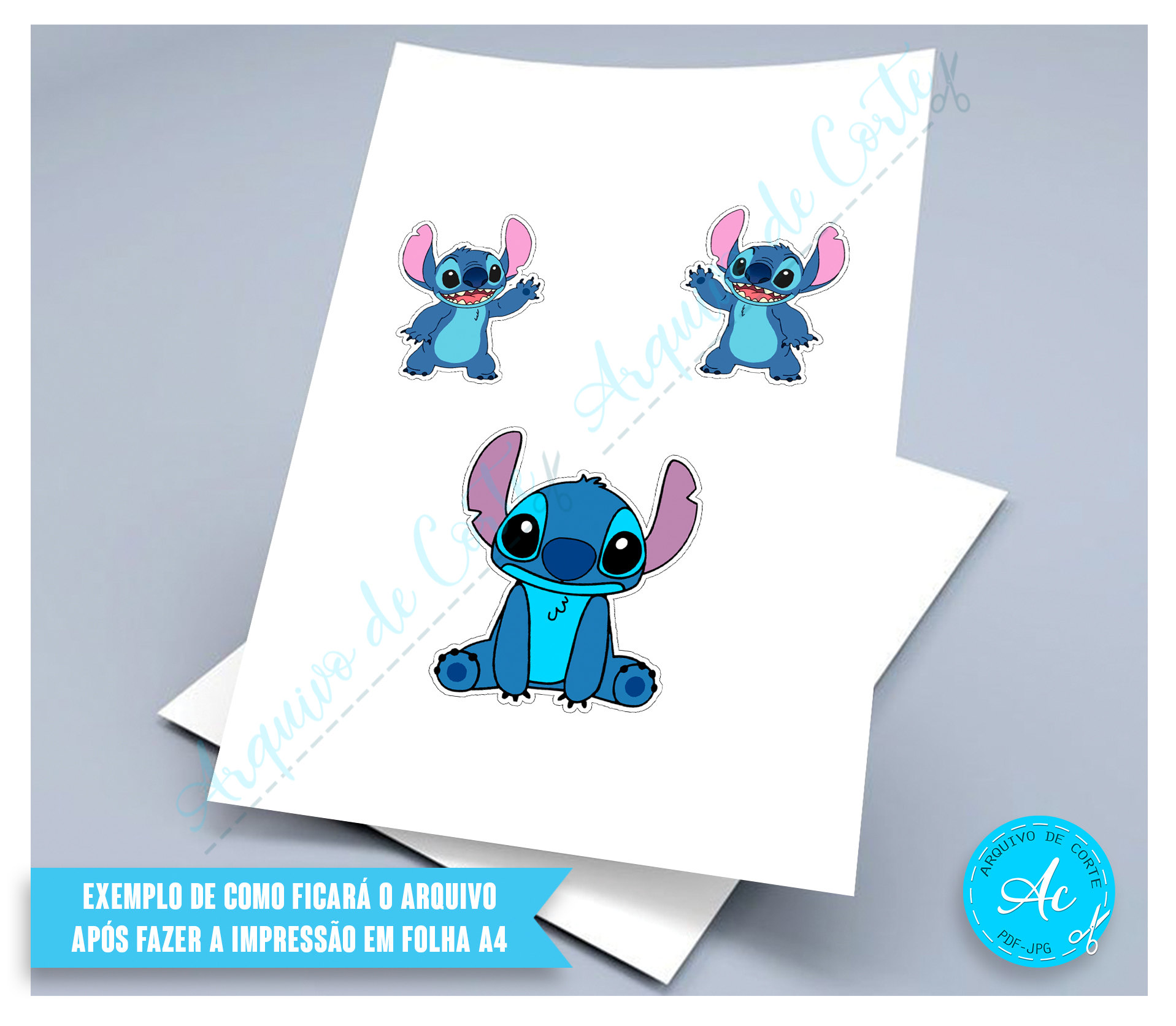 Top 10 Modelos de Topo de Bolo Stitch e Angel para Baixar