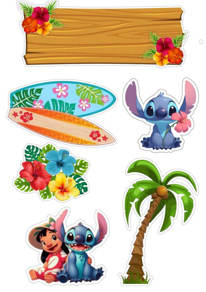 topo de bolo stitch para imprimir