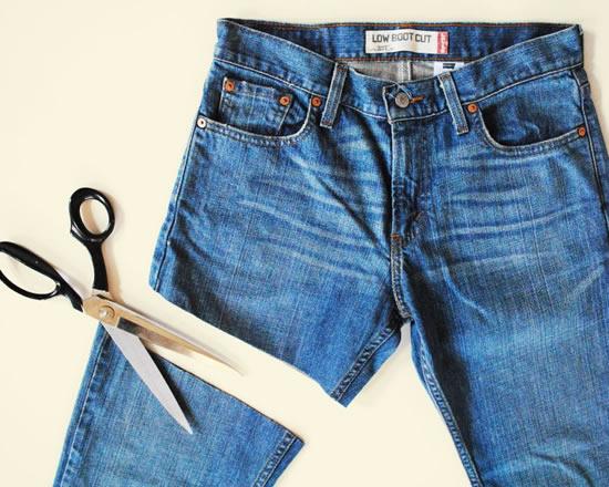 DIY saia de calça jeans