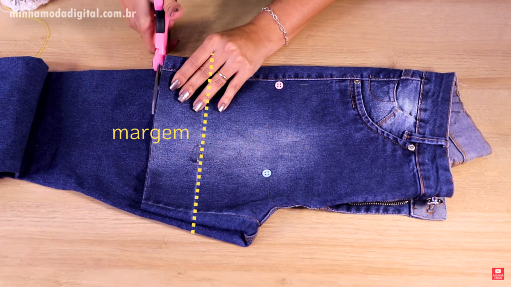 customizar calça jeans para virar saia