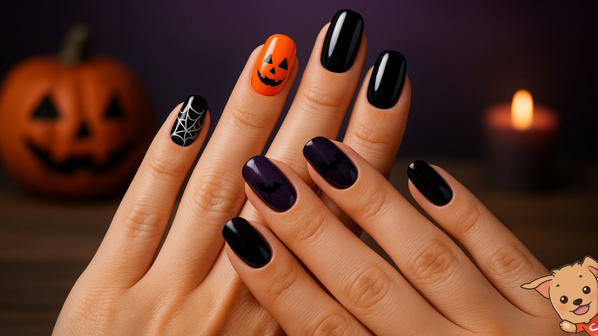 como evitar borrões em unhas decoradas halloween