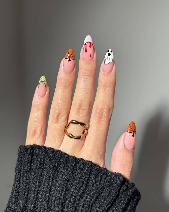 unhas postiças halloween vs esmalte tradicional qual o melhor