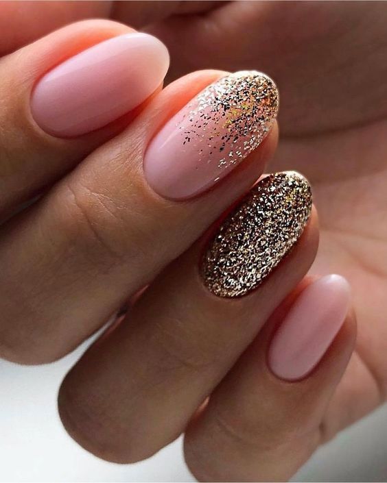 ideias de unhas decoradas ovais para festas