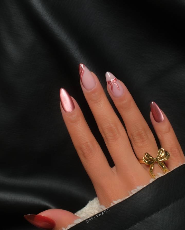 unha decorada rose gold