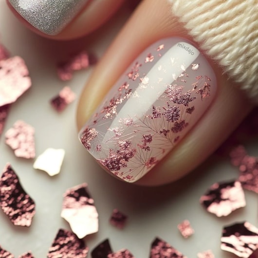 Tendências de unhas para festas de fim de ano: o brilho do rose gold