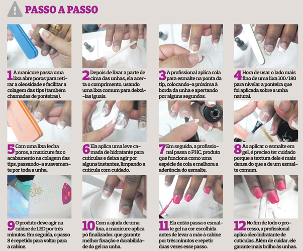 passo a passo unha de gel