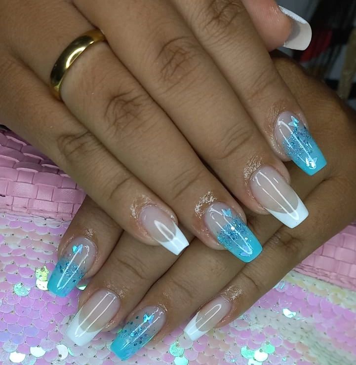 unhas de gel decoradas