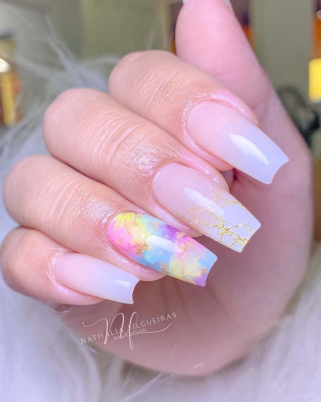 unhas decoradas candy colors