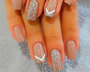 unhas decoradas com brilho