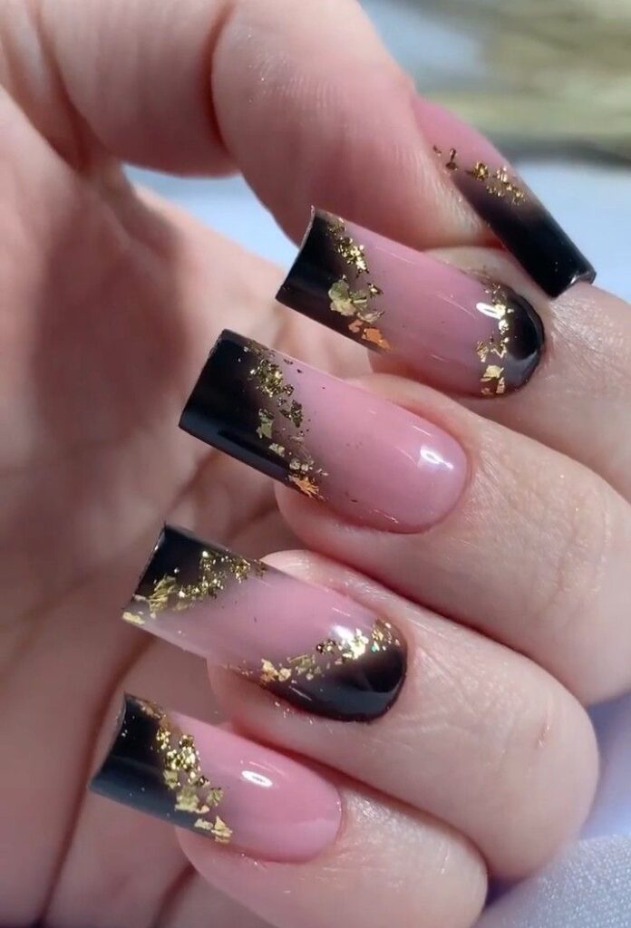 unhas decoradas com brilho