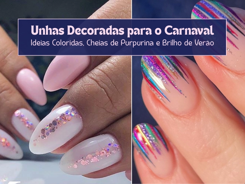 unhas encapsuladas com glitter tutorial