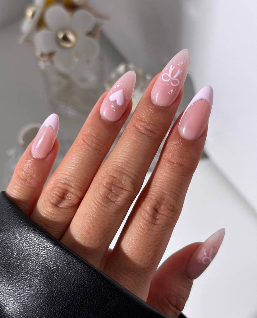 unhas decoradas dia dos namorados