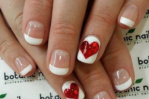 unhas decoradas dia dos namorados