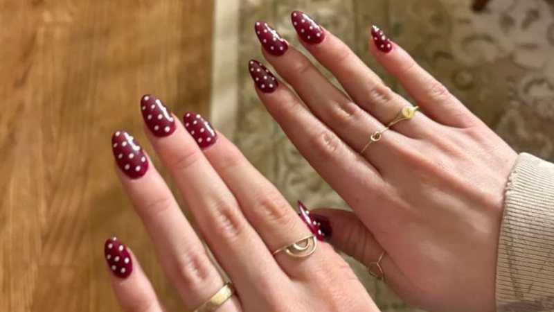 unhas decoradas dia dos namorados