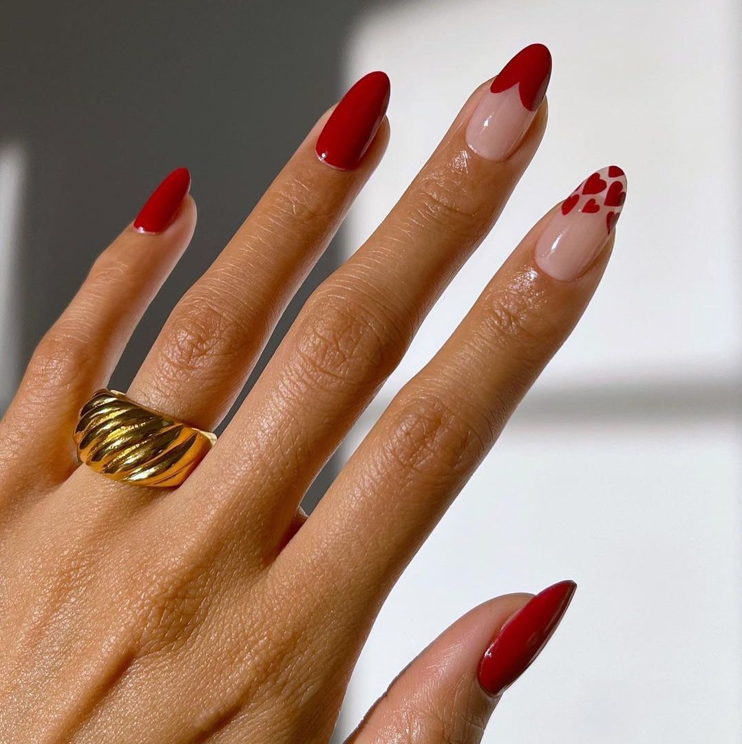 unhas decoradas dia dos namorados