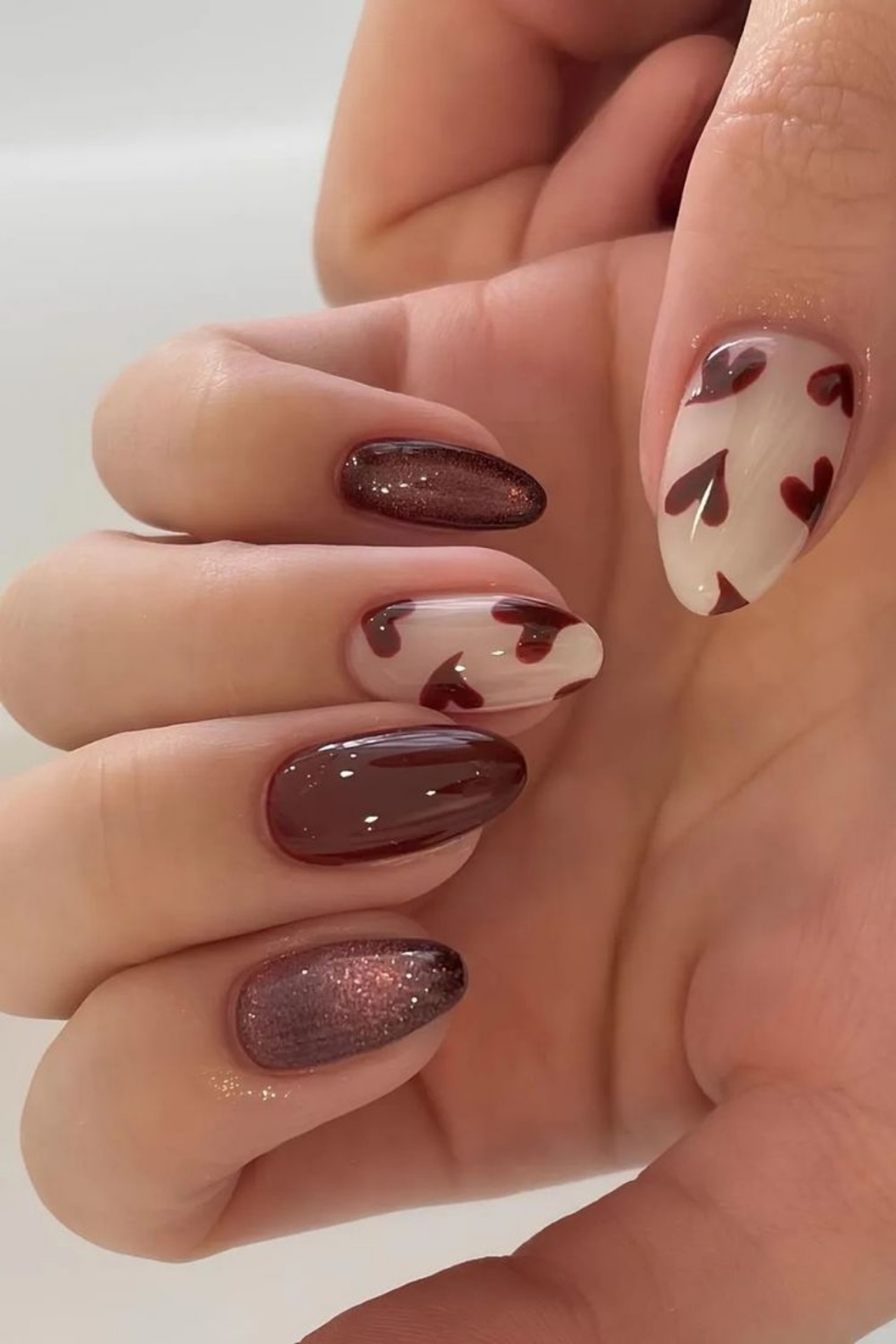 unhas decoradas dia dos namorados