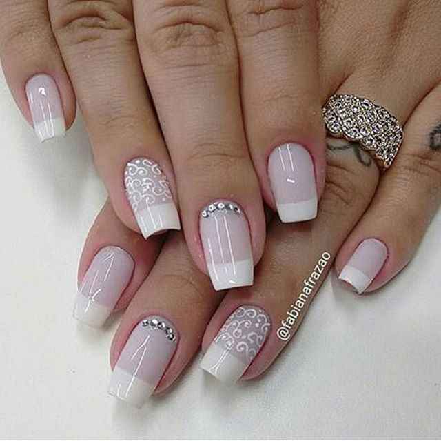 unhas decoradas para madrinhas de casamento