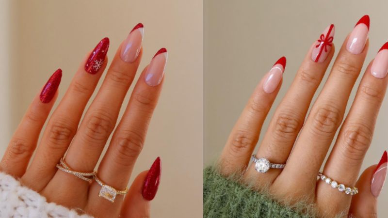 unhas decoradas para o natal