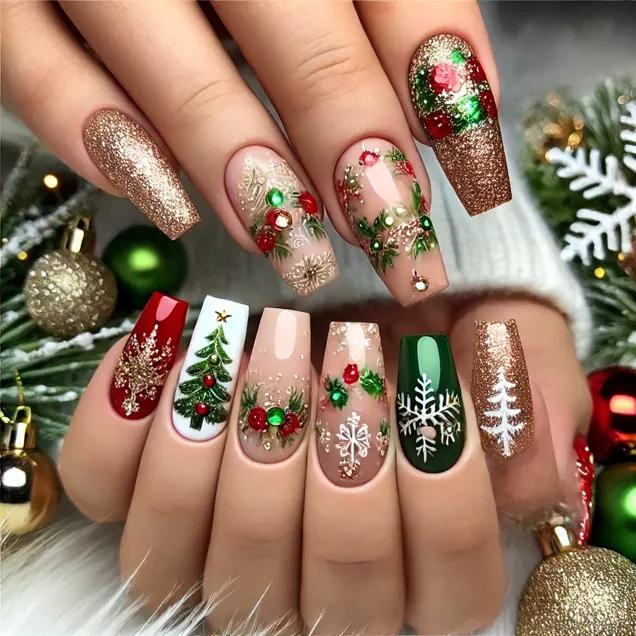 Guia Completo de Adesivos 3D para Unhas de Natal