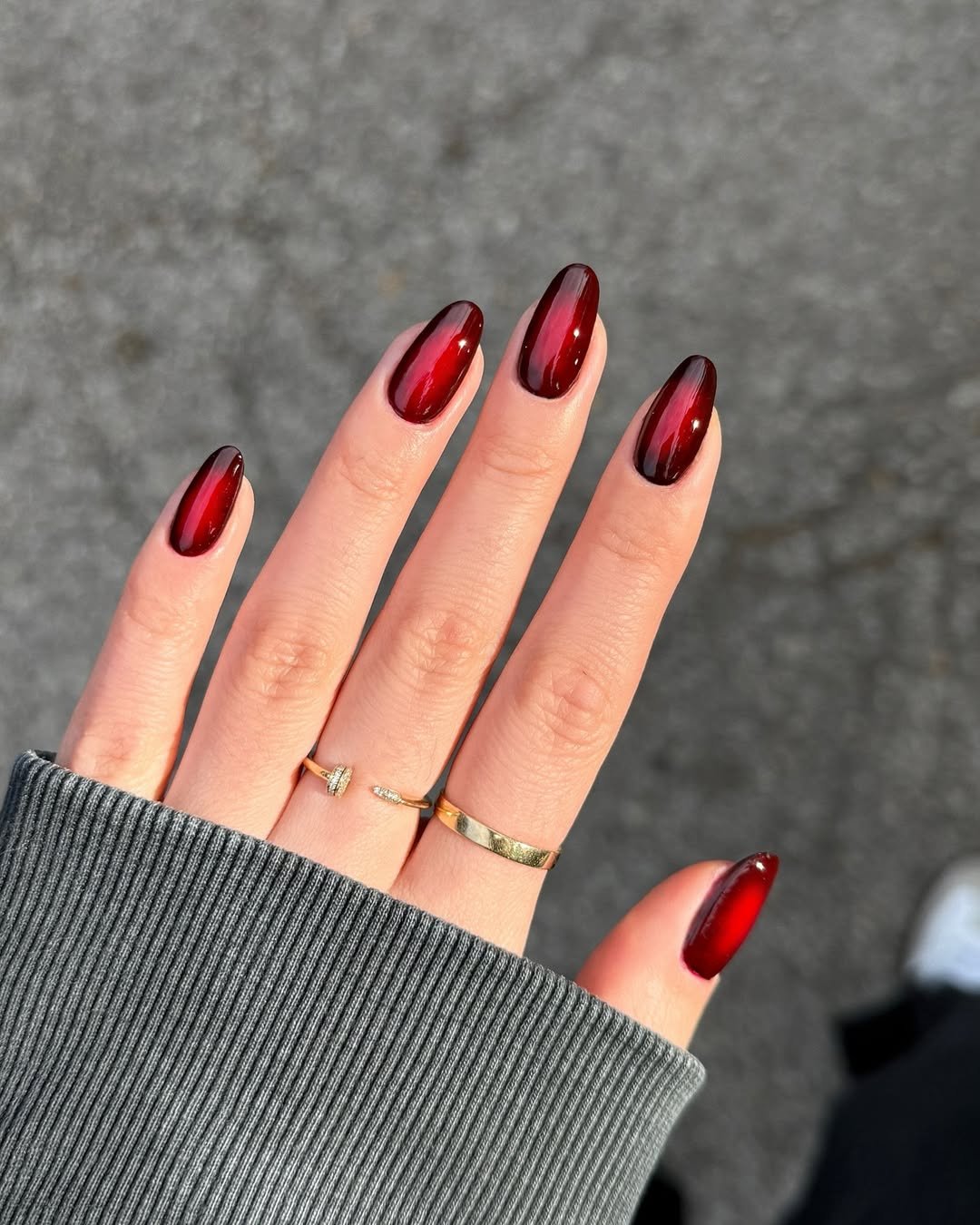 Unhas Preto Com Vermelho