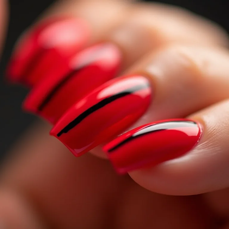 Acabamentos Perfeitos: Matte vs. Glitter para unhas preto e vermelho