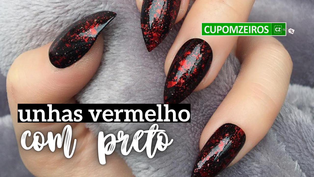 Tutorial Completo: Unhas Degradê Preto e Vermelho em casa