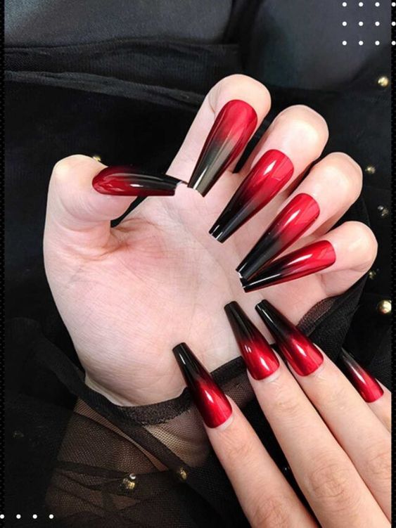 Tutorial Completo: Unhas Degradê Preto e Vermelho em casa