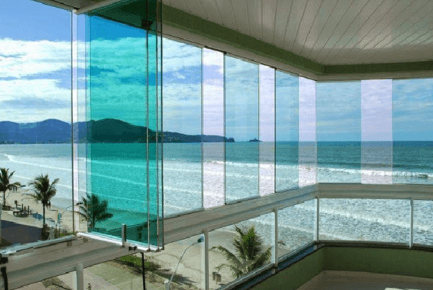 varanda de vidro