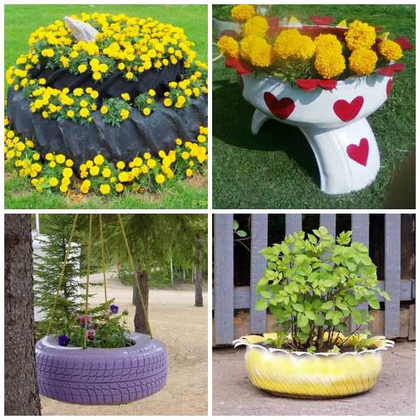 Como fazer um jardim vertical com pneus