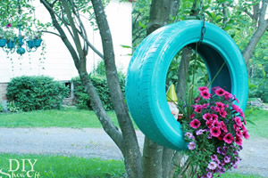 5 ideias criativas para reutilizar pneus no jardim