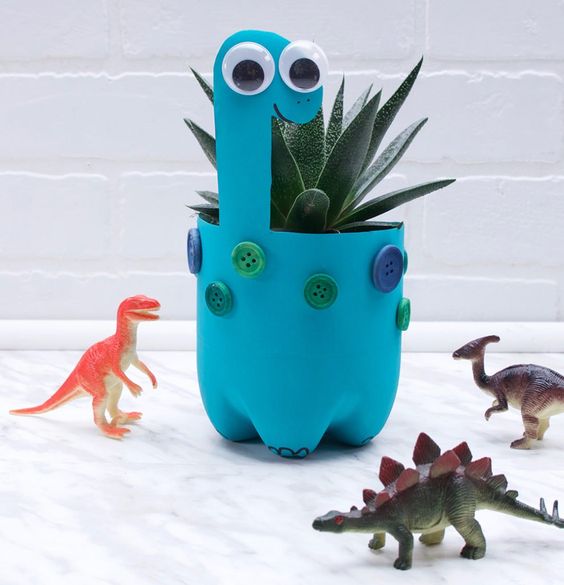 decorar garrafa pet para plantas