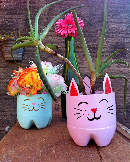 pintar garrafa pet para vaso