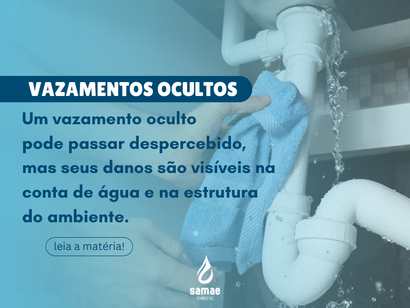 sinais de vazamento na conta de agua