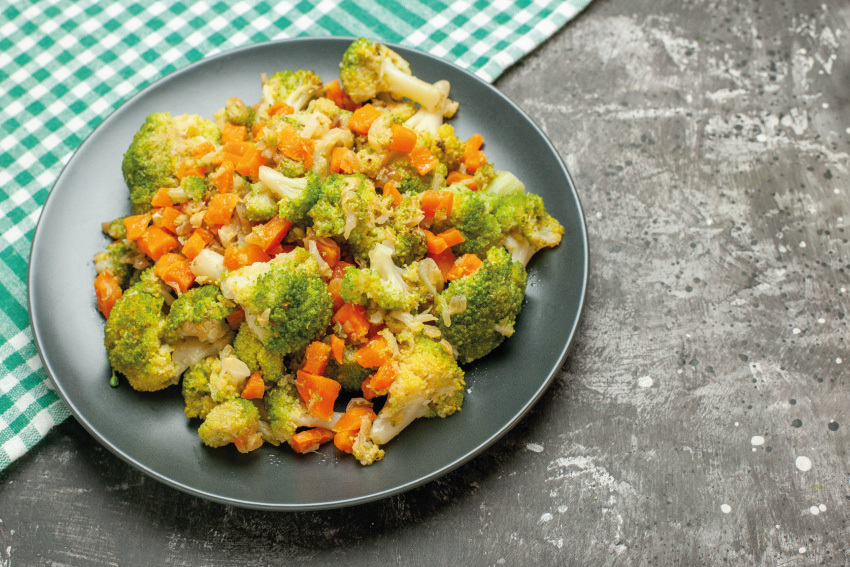 vegetais saudáveis microondas rápido