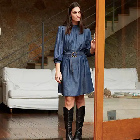 vestido com bota