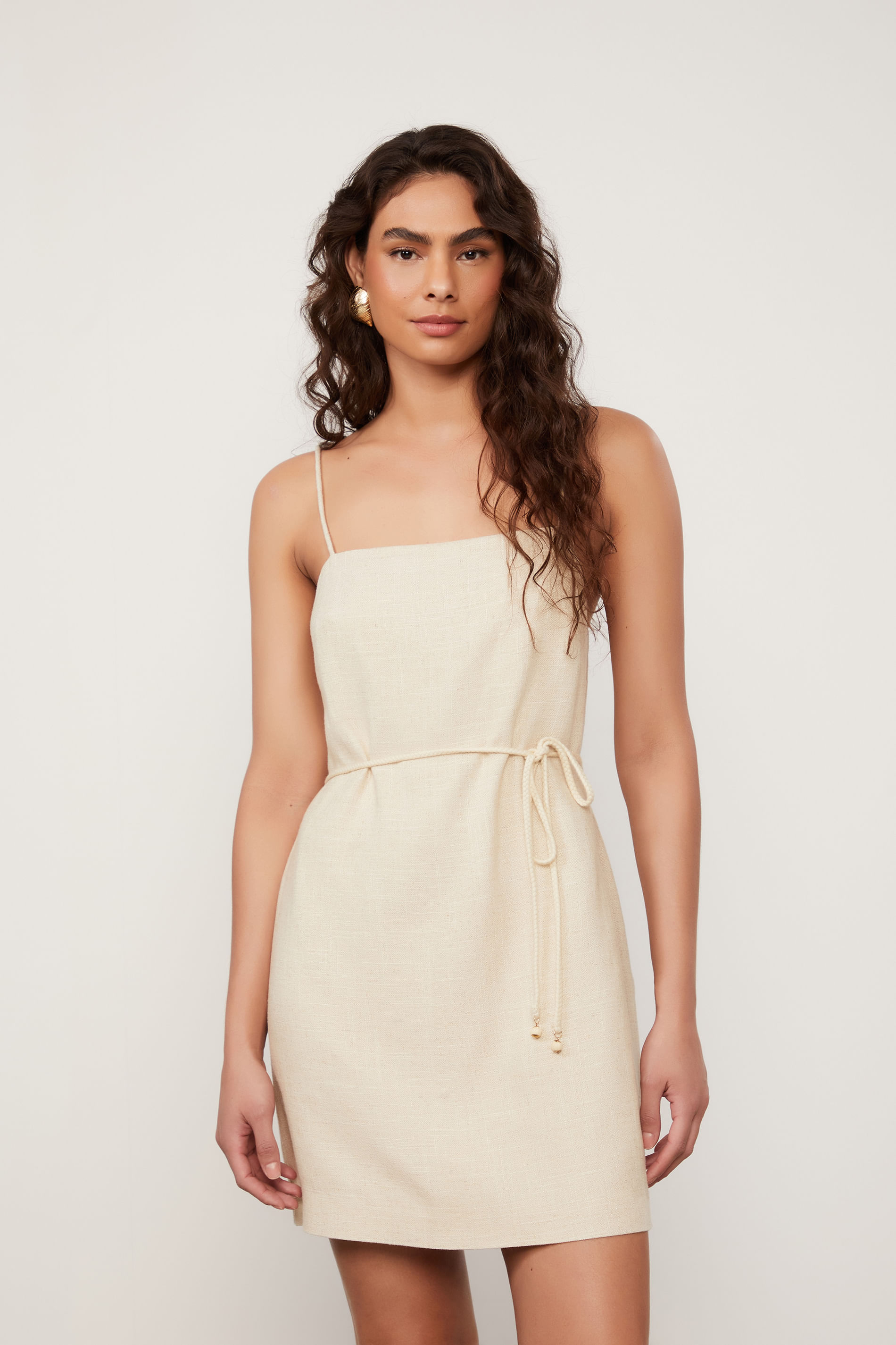 vestido corte reto simples