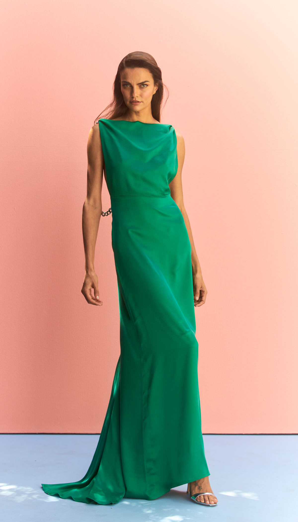 vestido de seda para festa