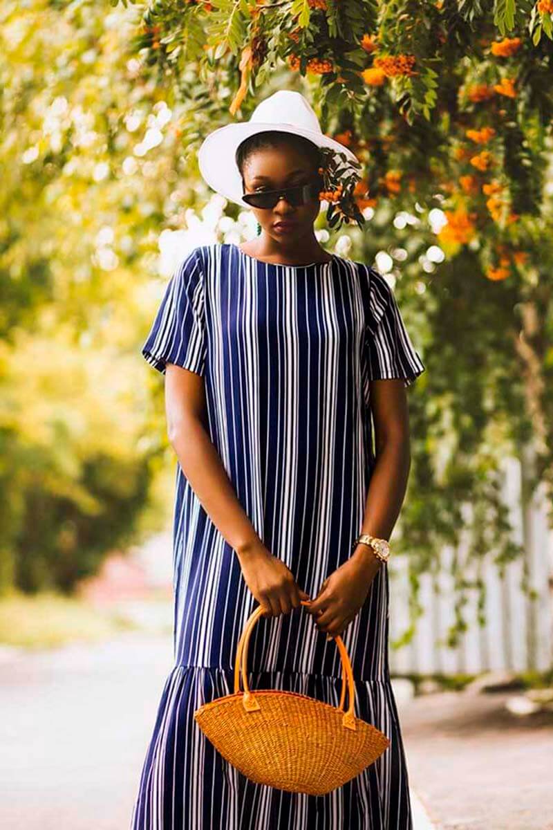looks com vestido listrado para arrasar