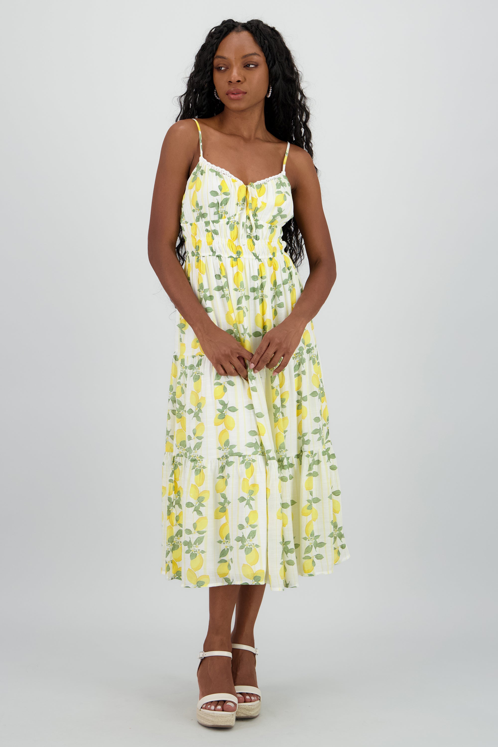 vestido midi estampado