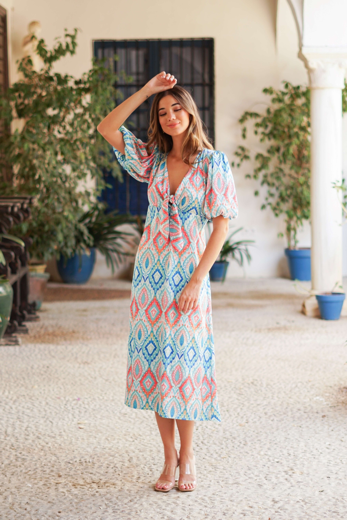 como usar vestido midi floral