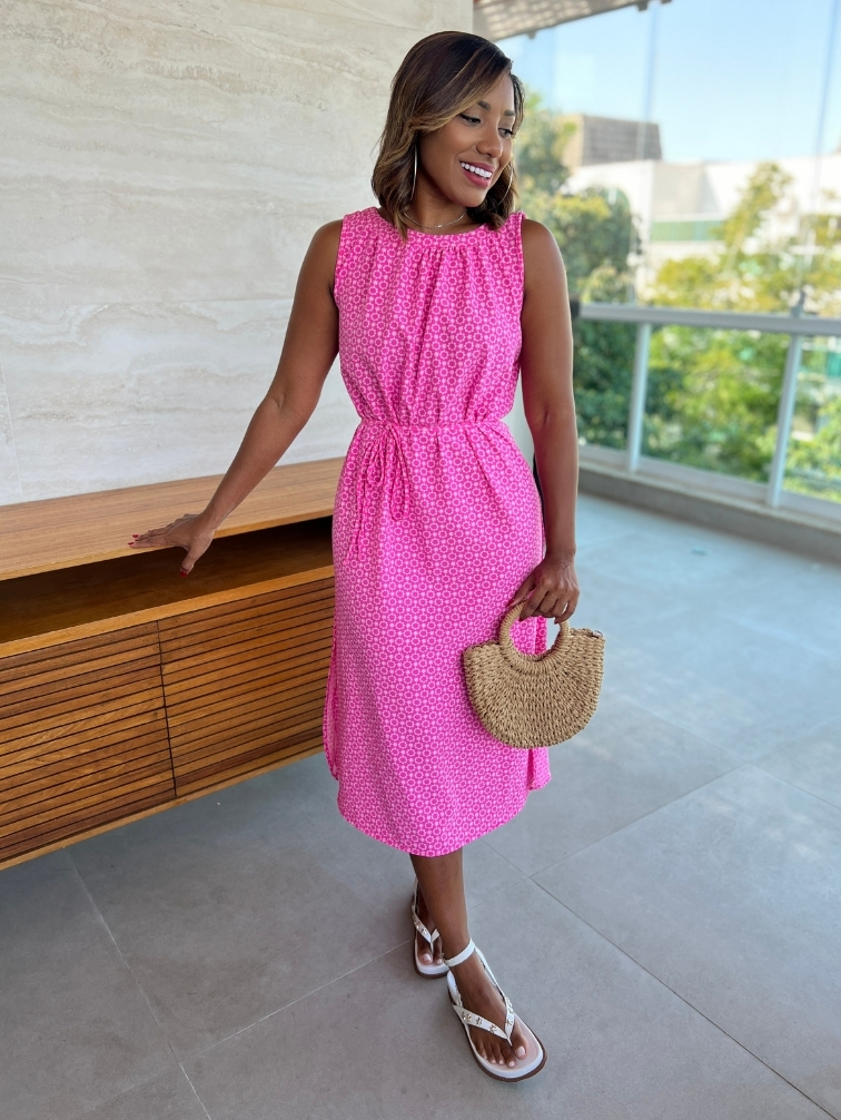 vestido midi para o dia a dia