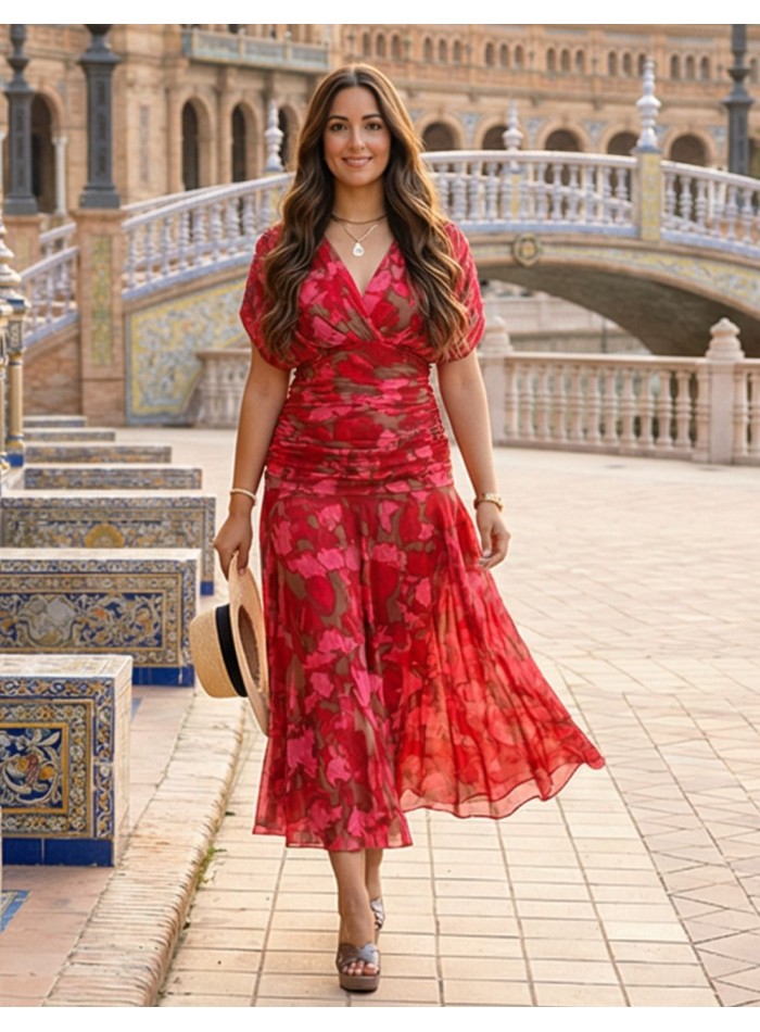 como usar vestido midi floral