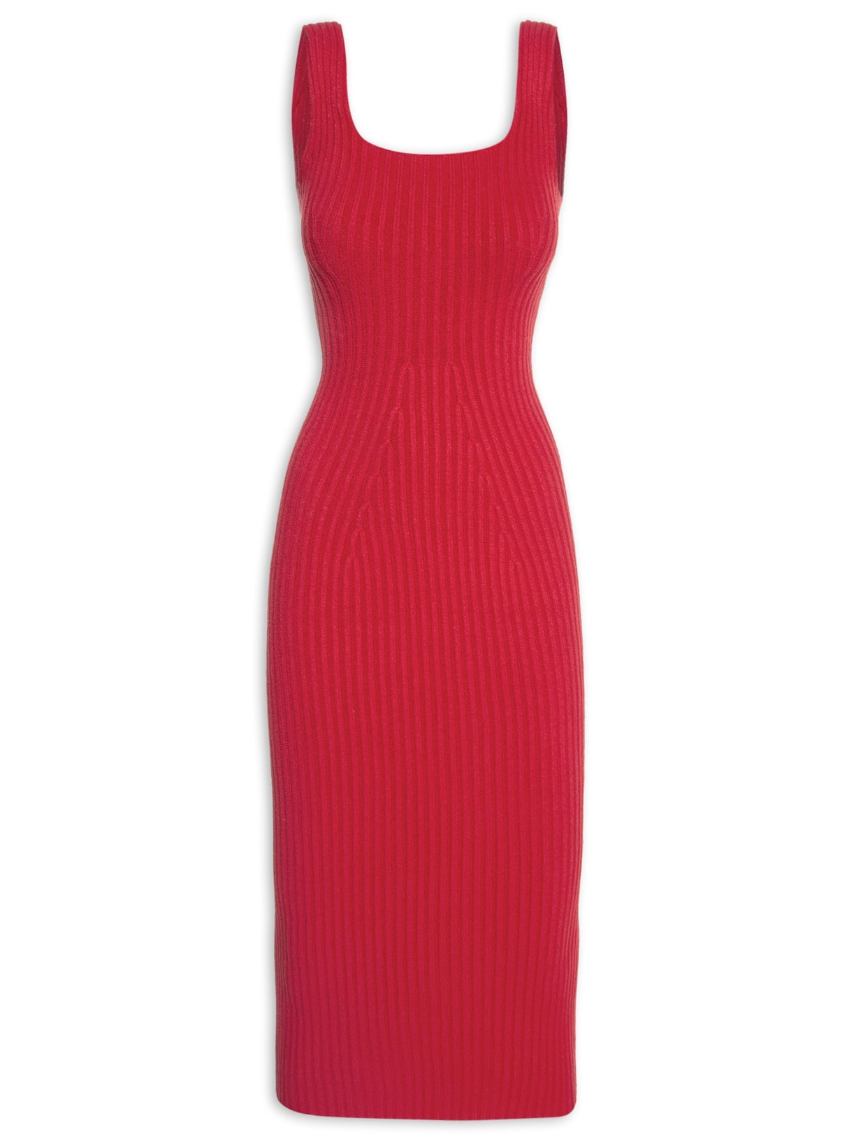 vestido midi vermelho