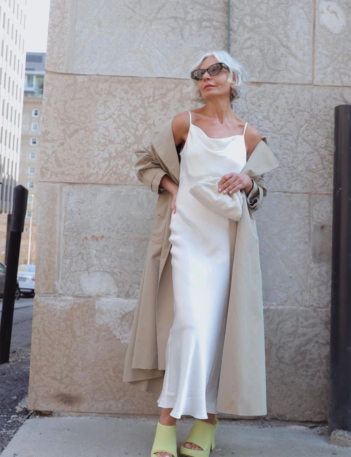 vestido camisola de seda