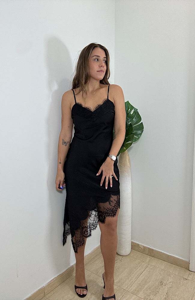 vestido camisola de seda