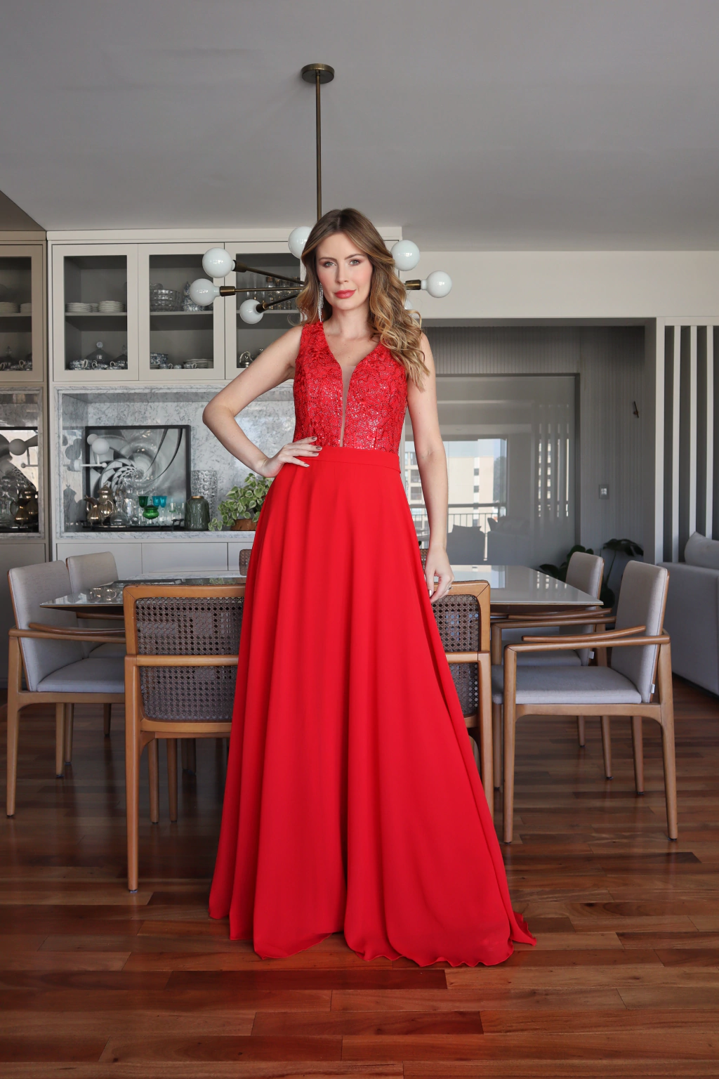 vestido vermelho para festa